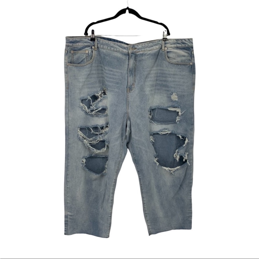 Nasty Gal distressed Mom Jeans